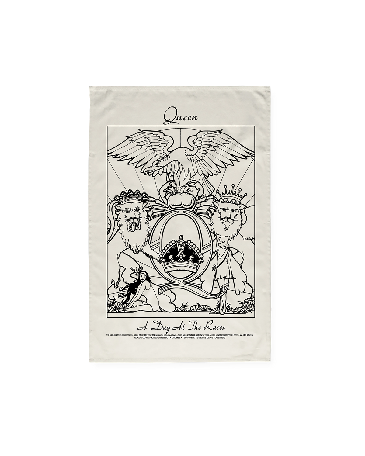 A Day At The Races | Outline Crest Tea Towel