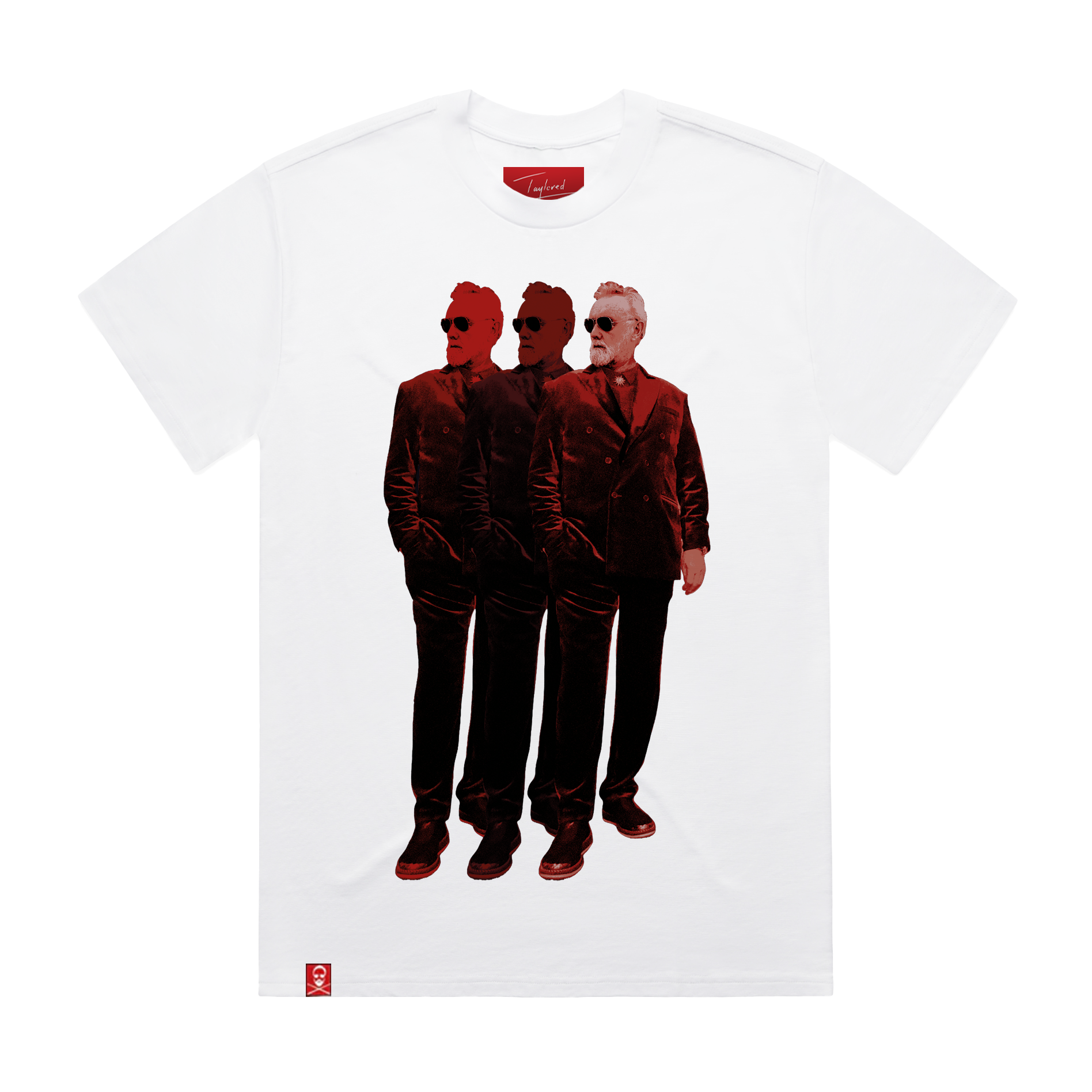 Taylored Triptych Layered White T-Shirt