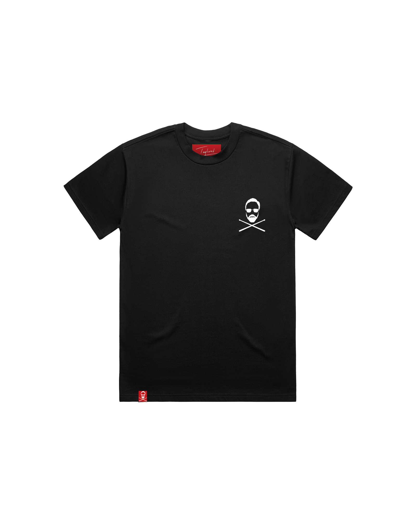 Left Chest Print | Black T-Shirt